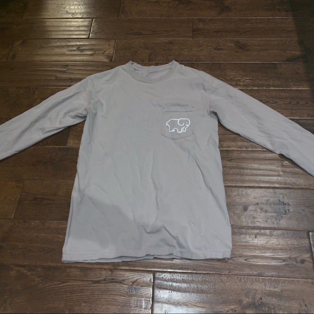 Ivory Ella Vintage Long-Sleeve Pocket Tee Sz S